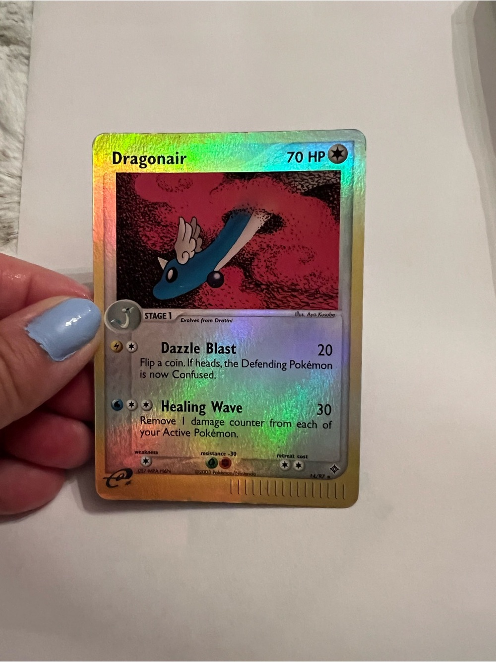 2003 RARE Pokémon Card Dragonair 14/97 EX Dragon Reverse Holo